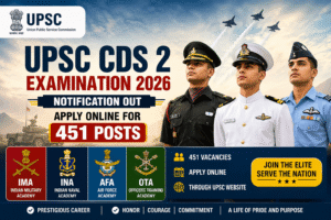 UPSC CDS 2 Recruitment 2026 Notification Out – Apply Online for 451 ...